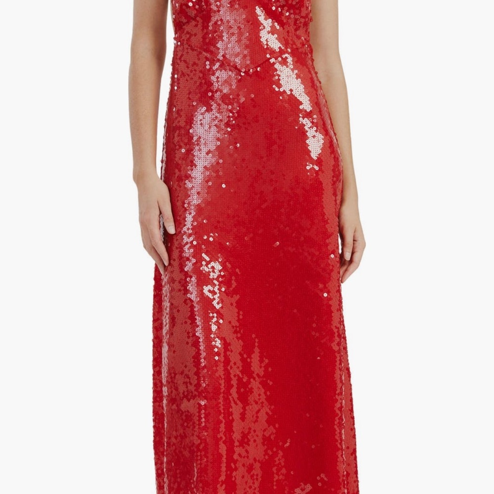 Bardot Red Sequin Maxi Dress